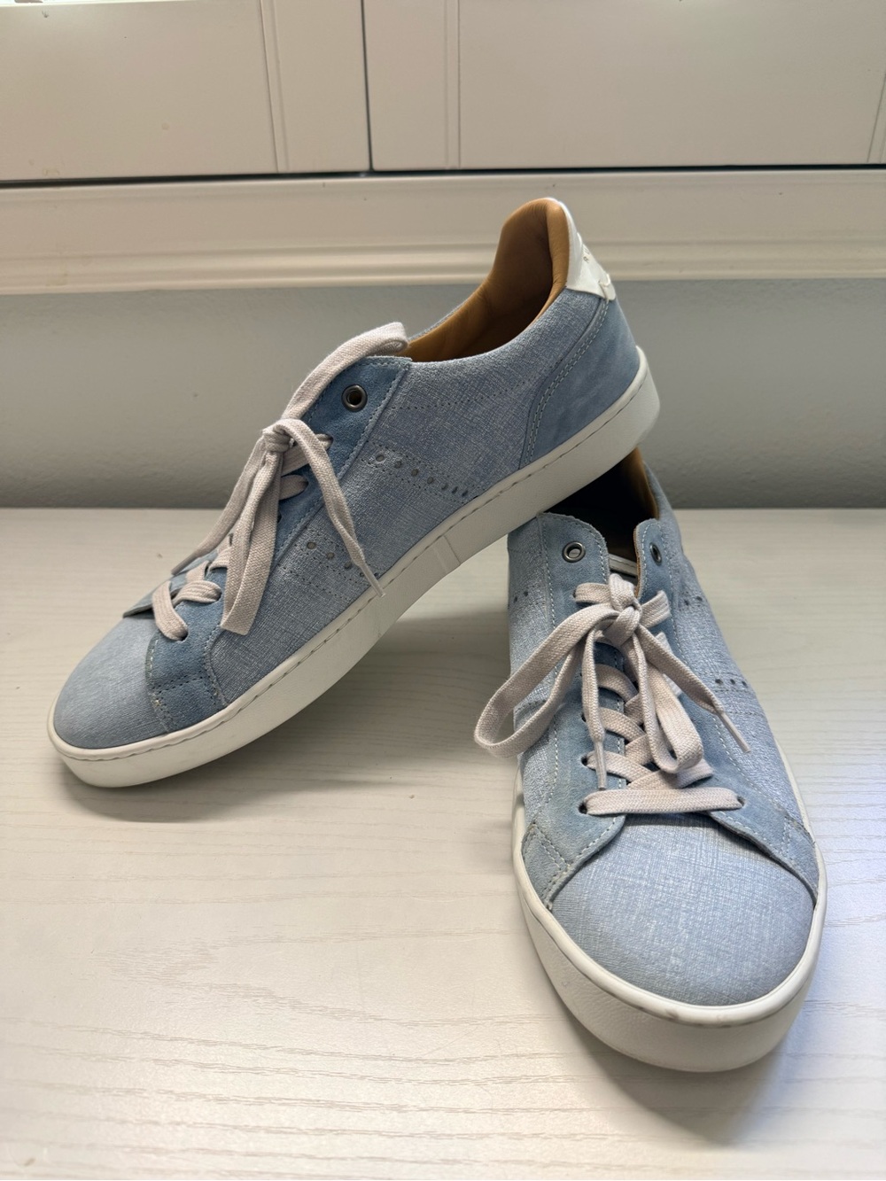 Rubirosa Odile Jeans Blue Suede Low Top Sneaker Mens US 9.5 EUR 43